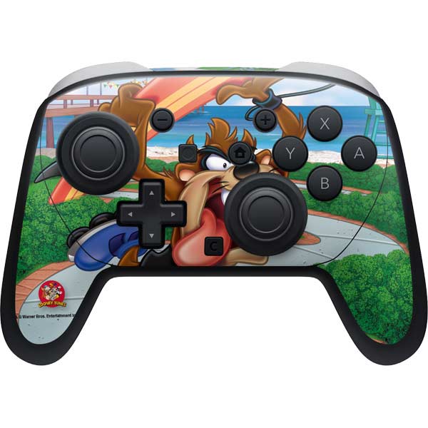 Looney Tunes Tasmanian Devil Surfboard Nintendo Skins