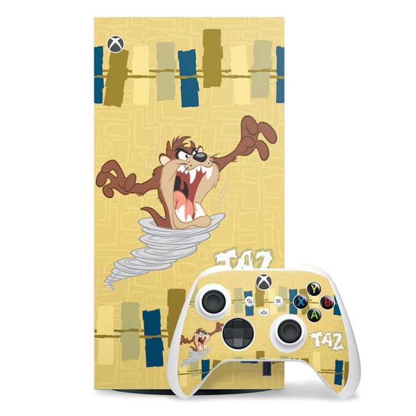 Looney Tunes Tasmanian Devil Swirl Cream Xbox Series X Skins