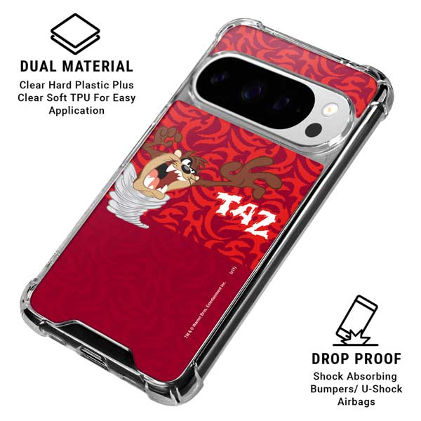 Looney Tunes Tasmanian Devil Swirl Google Pixel 10 Pro XL Clear Case