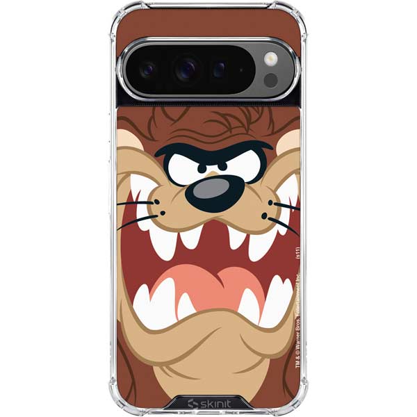 Looney Tunes Tasmanian Devil Up Close Google Pixel 10 Pro XL Clear Case