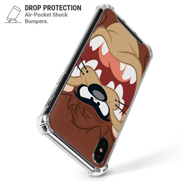 Looney Tunes Tasmanian Devil Up Close iPhone X/XS Clear Case