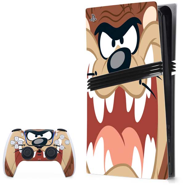 Looney Tunes Tasmanian Devil Up Close PlayStation PS5 Skins