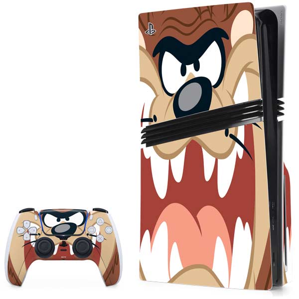 Looney Tunes Tasmanian Devil Up Close PlayStation PS5 Skins
