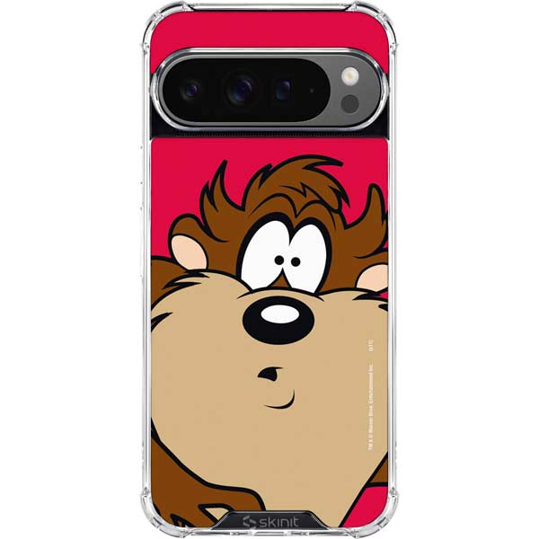 Looney Tunes Tasmanian Devil Zoomed In Google Pixel 10 Pro XL Clear Case