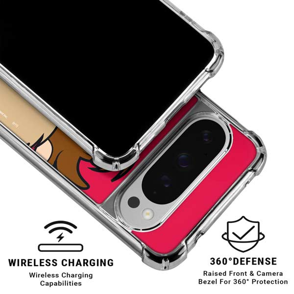 Looney Tunes Tasmanian Devil Zoomed In Google Pixel 10 Pro XL Clear Case