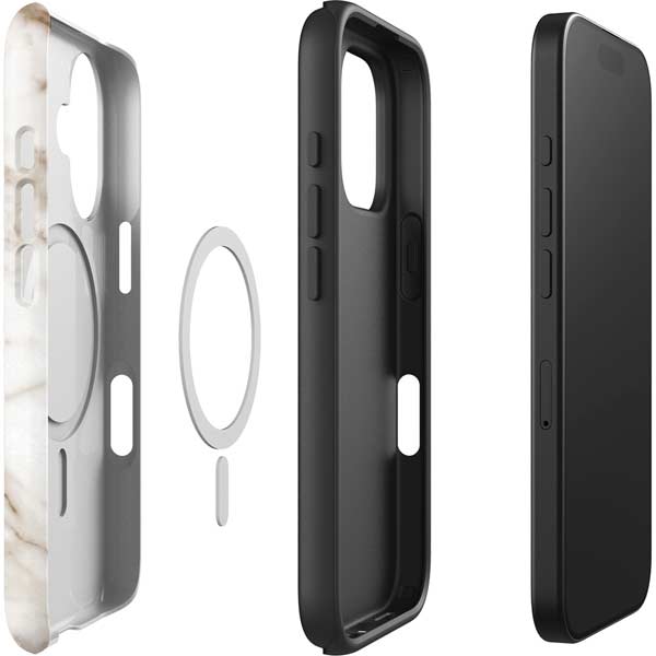 Taupe Marble iPhone 16 Plus Magsafe Impact Case