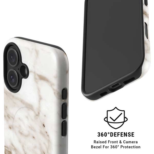 Taupe Marble iPhone 16 Plus Magsafe Impact Case
