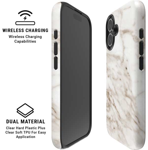 Taupe Marble iPhone 16 Plus Magsafe Impact Case