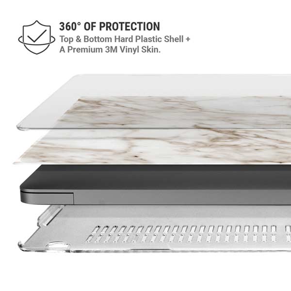 Taupe Marble MacBook Pro 14in (2021-24) Case plus Skin