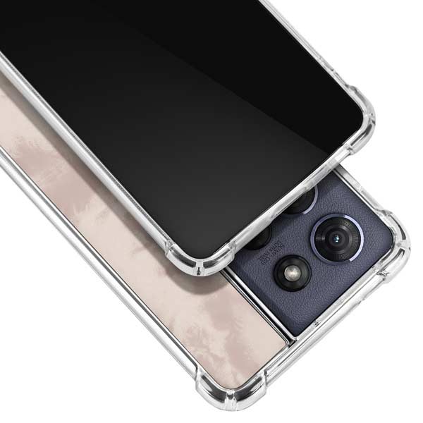 Taupe Tie Dye Moto G Play 5G (2025) Clear Case