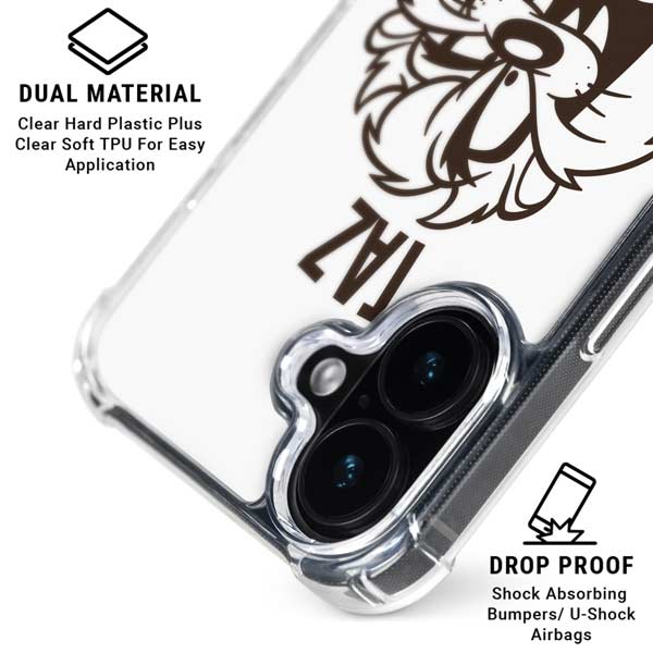 Looney Tunes Taz Big Head iPhone 17 Clear Case