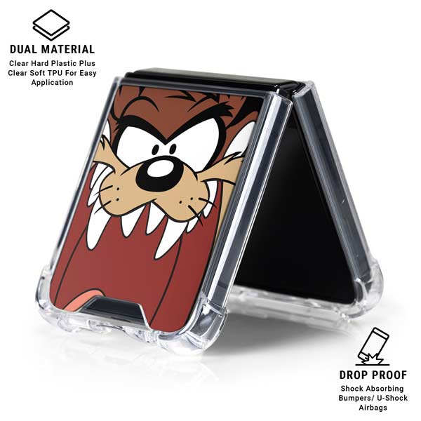 Looney Tunes Taz Galaxy Z Flip7 Clear Case