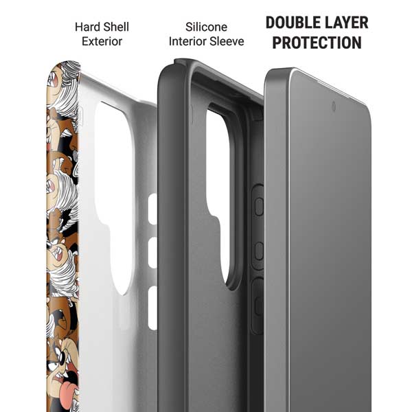 Looney Tunes Taz Super Sized Pattern Galaxy S26 Ultra Impact Case