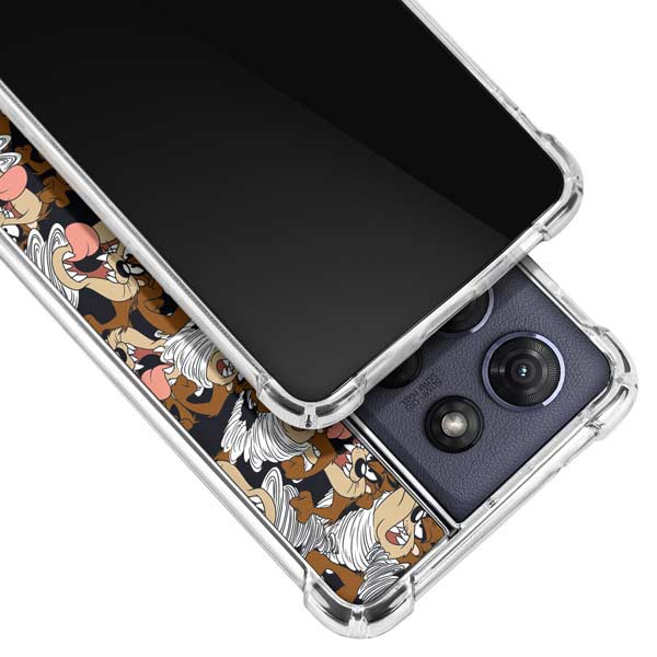 Looney Tunes Taz Super Sized Pattern Moto G 5G (2025) Clear Case