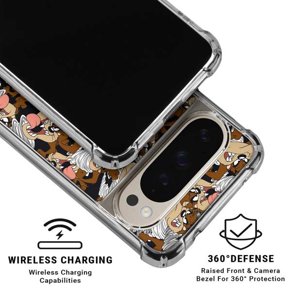 Taz Super Sized Pattern Google Pixel 9 Pro XL Clear Case | Clear Phone ...