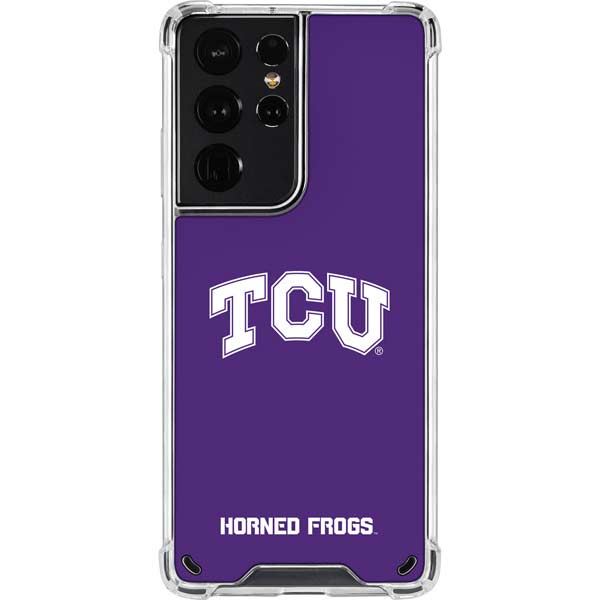 Texas Christian University TCU Horned Frogs Galaxy S21 Ultra 5G Clear Case