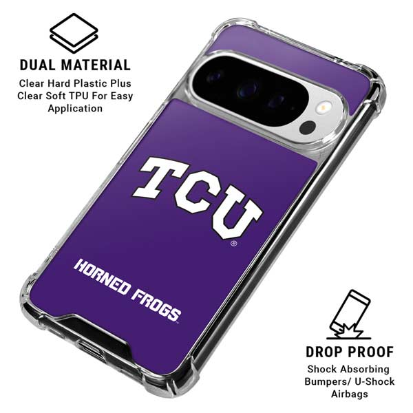 Texas Christian University TCU Horned Frogs Google Pixel 10 Pro Clear Case
