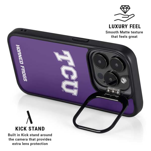 Texas Christian University TCU Horned Frogs iPhone 14 Pro Kickstand Case