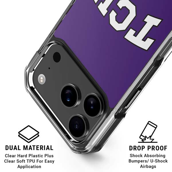 Texas Christian University TCU Horned Frogs iPhone 17 Pro Clear Case