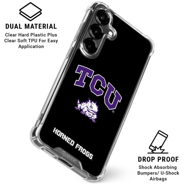 Texas Christian University TCU Horned Frogs Logo Galaxy S26 Clear Case