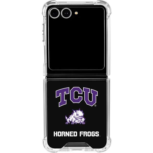 Texas Christian University TCU Horned Frogs Logo Galaxy Z Flip7 Clear Case