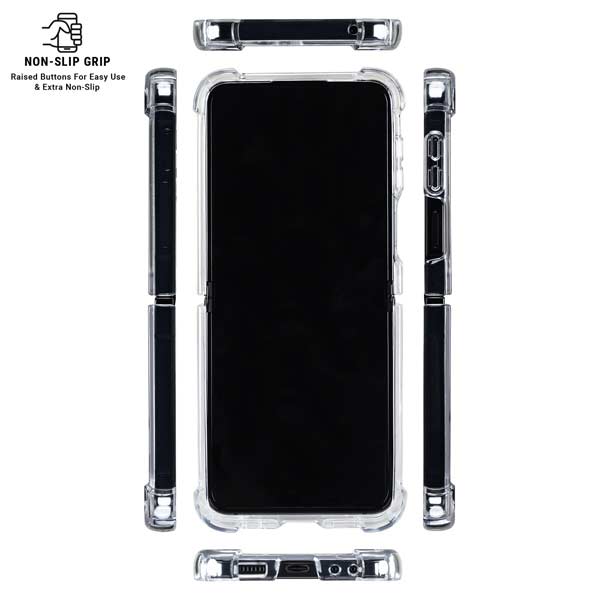Texas Christian University TCU Horned Frogs Logo Galaxy Z Flip7 Clear Case