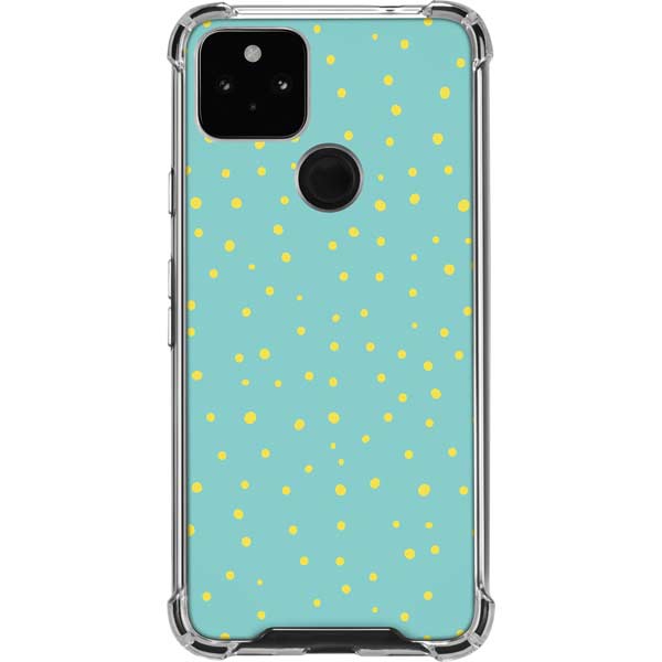 Teal and Yellow Polka Dots Pixel Cases