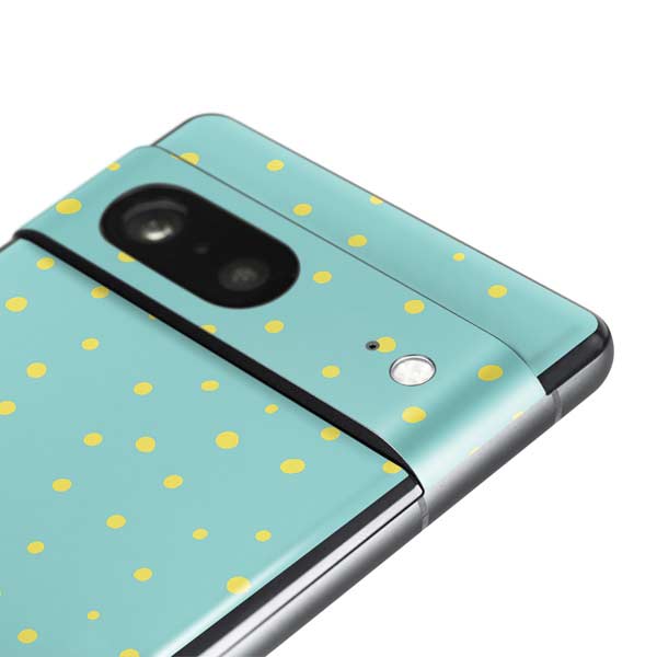 Teal and Yellow Polka Dots Pixel Skins