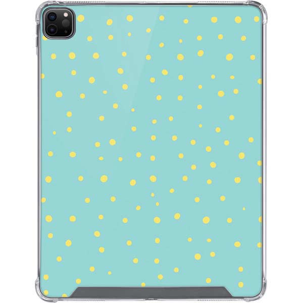 Teal and Yellow Polka Dots iPad Cases