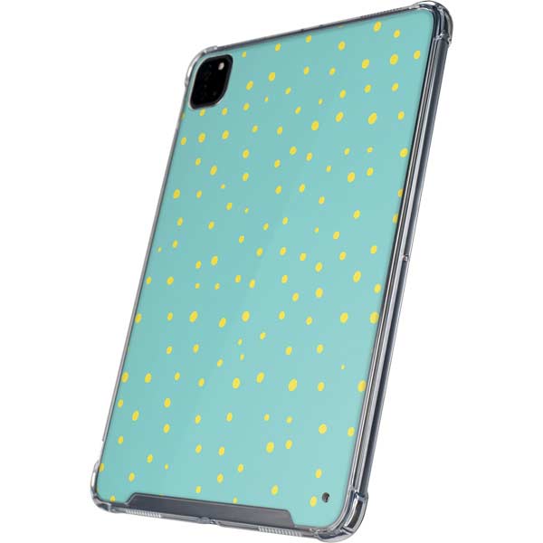 Teal and Yellow Polka Dots iPad Cases