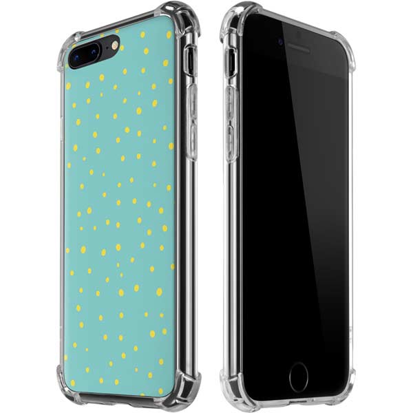 Teal and Yellow Polka Dots iPhone Cases