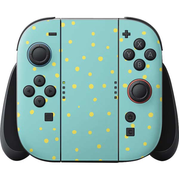 Teal and Yellow Polka Dots Nintendo Skins