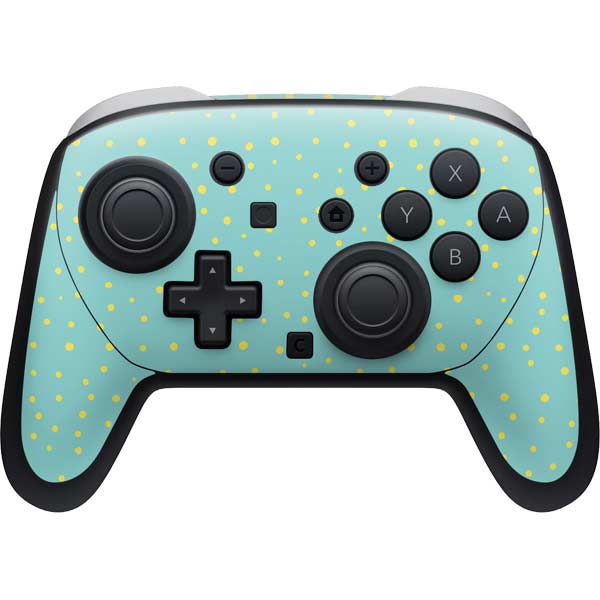 Teal and Yellow Polka Dots Nintendo Skins