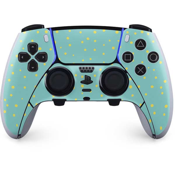 Teal and Yellow Polka Dots PlayStation PS5 Skins