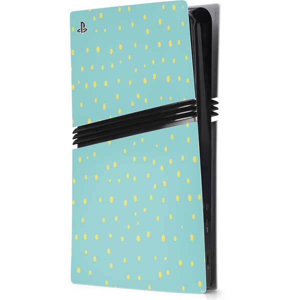 Teal and Yellow Polka Dots PlayStation PS5 Skins
