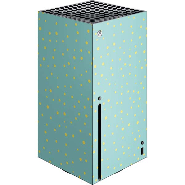 Teal and Yellow Polka Dots Xbox Series X Skins
