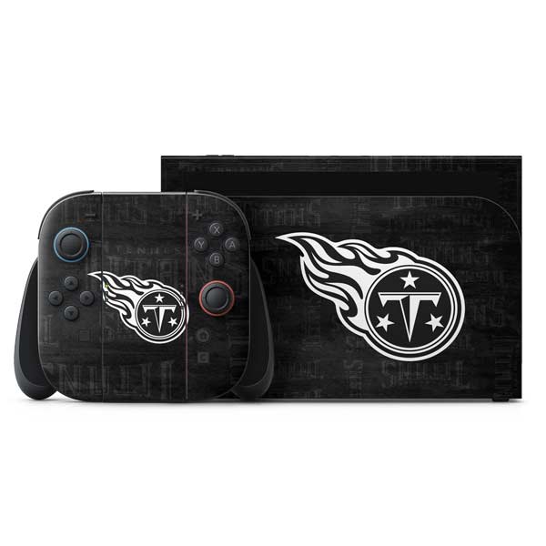 NFL Tennessee Titans Black & White Nintendo Switch 2 (2025) with Joy-Con Skin