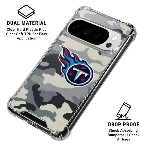NFL Tennessee Titans Camo Google Pixel 10 Pro Clear Case