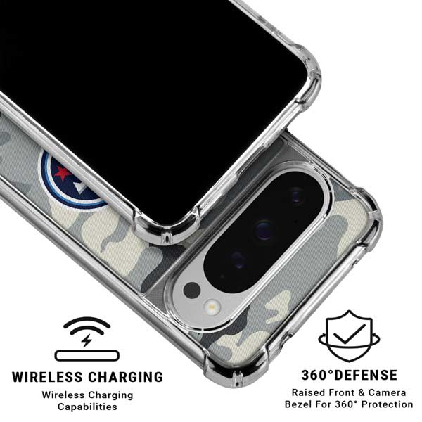 NFL Tennessee Titans Camo Google Pixel 10 Pro Clear Case