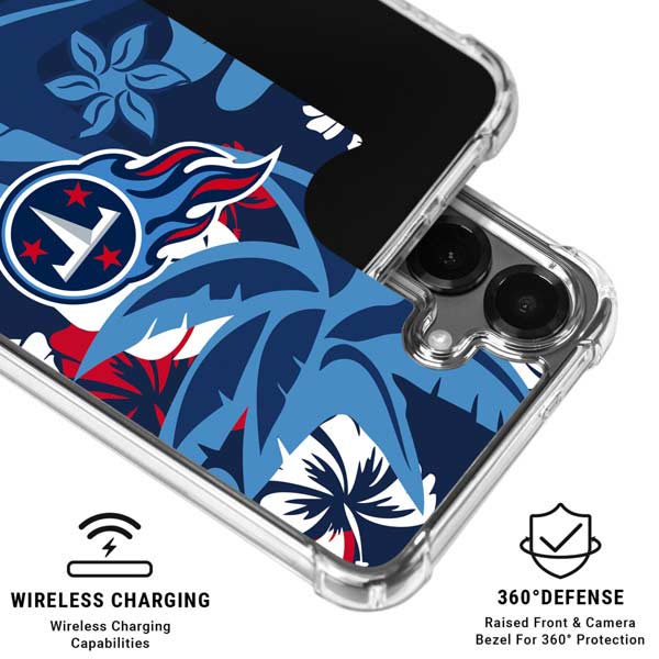 NFL Tennessee Titans Tropical Print Galaxy S26 Clear Case