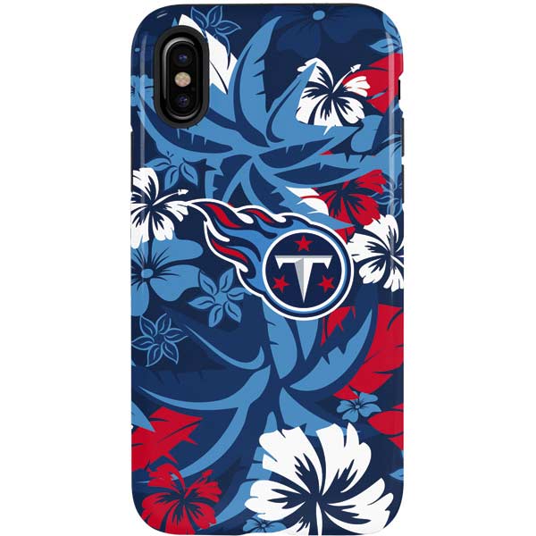 NFL Tennessee Titans Tropical Print iPhone XS Pro Case