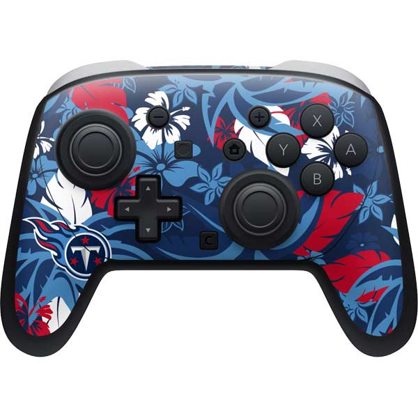 NFL Tennessee Titans Tropical Print Nintendo Switch 2 (2025) Pro Controller Skin