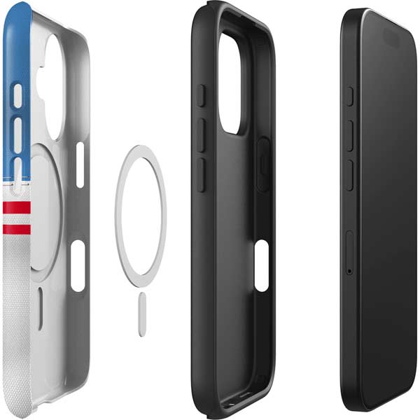 NFL Tennessee Titans White Striped iPhone 16 Magsafe Impact Case