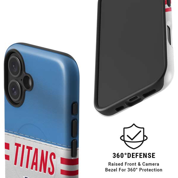 NFL Tennessee Titans White Striped iPhone 16 Magsafe Impact Case