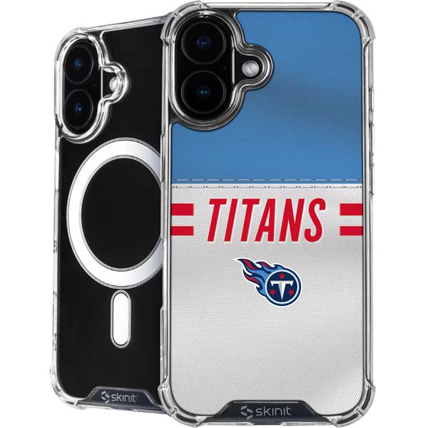NFL Tennessee Titans White Striped iPhone 17 MagSafe Case