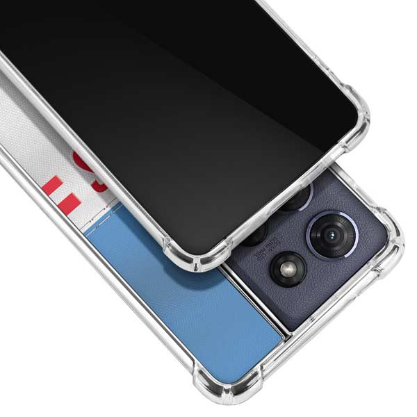 NFL Tennessee Titans White Striped Moto G 5G (2025) Clear Case