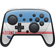NFL Tennessee Titans White Striped Nintendo Switch 2 (2025) Pro Controller Skin