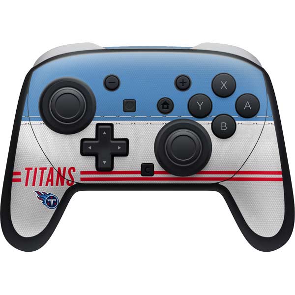 NFL Tennessee Titans White Striped Nintendo Switch 2 (2025) Pro Controller Skin