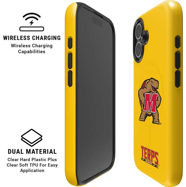 University of Maryland Terps Yellow iPhone 16 Magsafe Impact Case