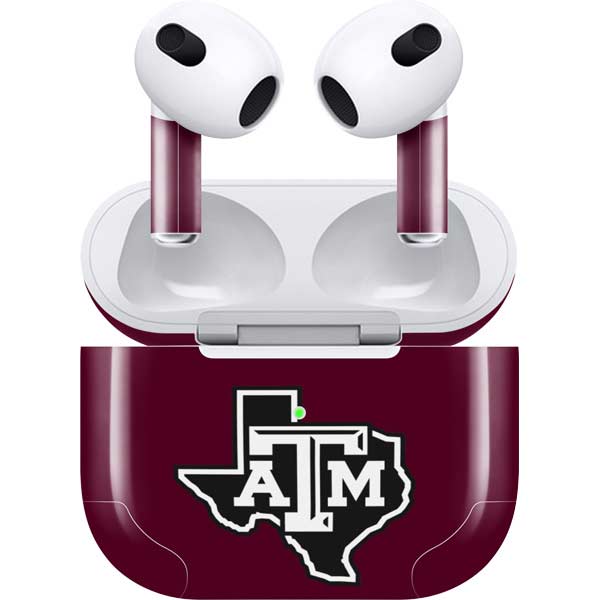 Texas A&M University Black Logo Apple AirPods (3rd Gen 2021) Skin